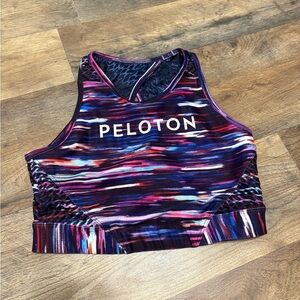 Peloton x WITH Sports Bra Medium Multicolor Racerback High Neck Activewear